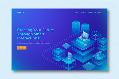 Landing Page Hero branding design illustration landing page logo product design ui ux vector web