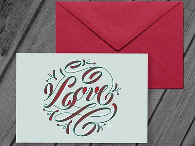 Love Holiday Card card design christmas christmas card handlettering holiday holiday design typeface typography typography design typography logo