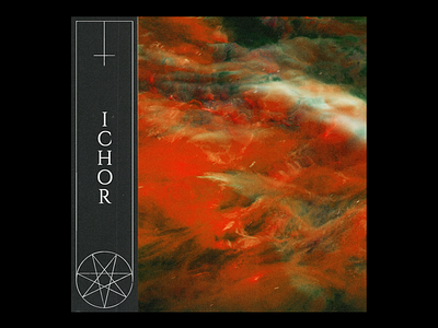 𝐈𝐂𝐇𝐎𝐑 album art blood cover design graphic horror metal minimal type typography