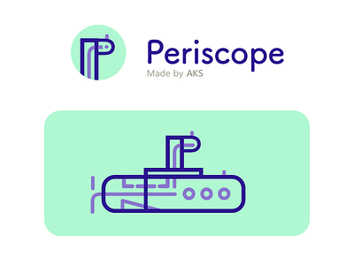 Cute Minty Sub branding illustration logo submarine