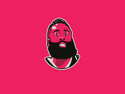 James Harden basketball branding design hoops illustration logo portrait vector