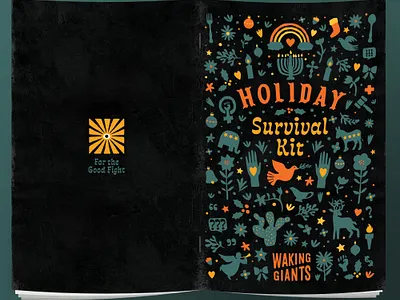 Waking Giants Survival Kit book book design christmas design holidays illustration social justice texas