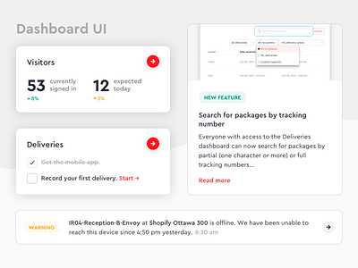 Exploring Dashboard UI alert announcement app card cta dashboard dashboard ui design feature notification redesign setup toast ui ux warning web