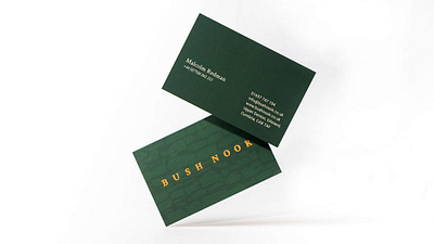 Bush Nook Guesthouse Logo Design / Business Card branding business card gold foil hospitality hotel independent leeds logo design studio turtle and hare visual identity