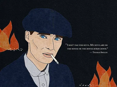 Thomas Shelby cillian murphy design fashion design flat design flatdesign illustration illustration design illustrator minimalism peaky blinders thomas shelby tv series tv show vector vector art vintage illustration