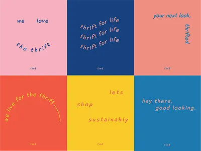 Thrift MeThis Poster Series branding design poster poster design vector