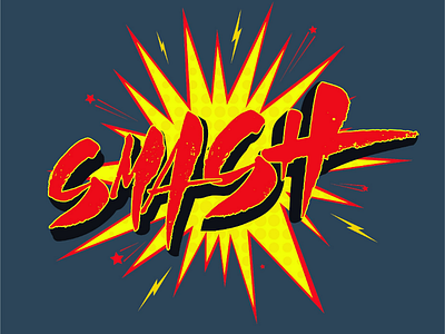 Smash! type comic comics graphic design