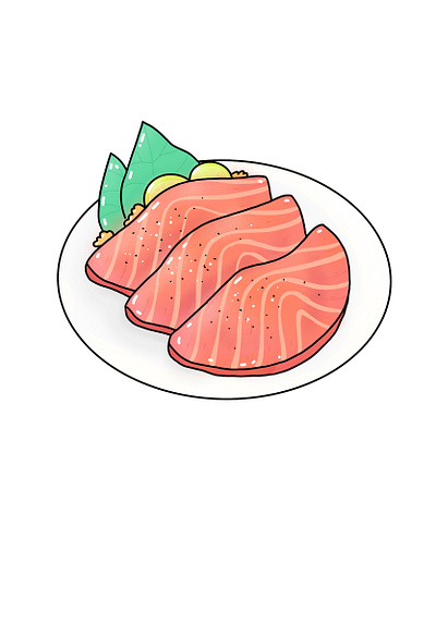 Sashimi design digitalart food icon illustration sashimi vector