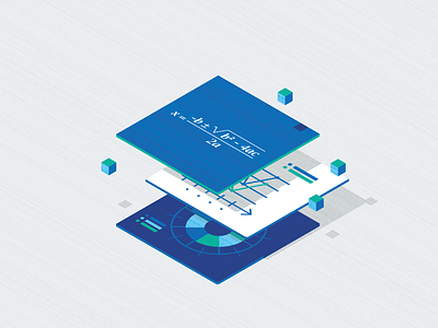 Math 3d branding illustration mathematics texture vector