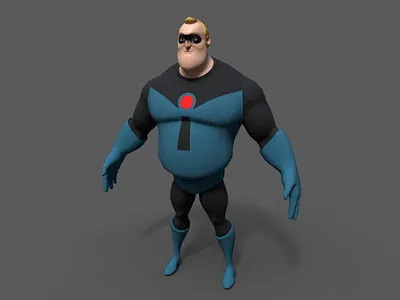 Mr Incredible 3D Model 3d 3d art 3d artist 3d model 3d render cg characters game character game model jayanth kumar c male characters mr incredible mr incredible 2 realistic 3d renderhub renders
