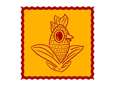 Chicken Tamale alebrije branding character chicken corn tamale