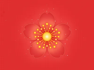 FLOWER cherry blossoms flower red