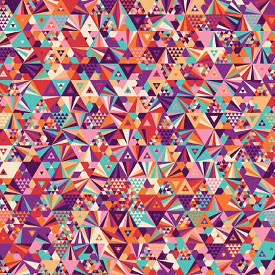 'CosmicGirl' digital art estampa generative geometric geometry illustration pattern pattern design repeating triangles vector