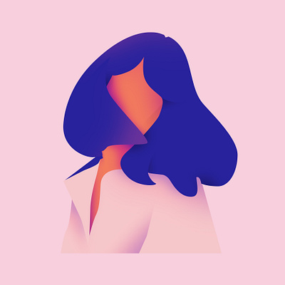 The Lady abstract cute design fashion fashion illustration graphic illustration lady minimal pastel portrait