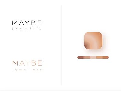 MAYBE - Logo brand fashion gradient logo minimal nude vector