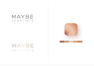 MAYBE - Logo brand fashion gradient logo minimal nude vector