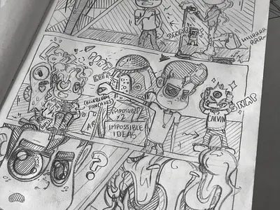 Adventures of Skyguy: Ayzenberg edition 2d boy cartoon character design characterdesign comedy comic girl illustration pencil pencil sketch skyguy videogame