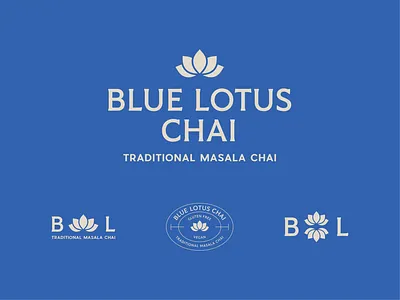 Blue Lotus Chai mark concepts a logo a day blue lotus branding chai tea daily mark illustration logo logo concept lotus rebrand concept tea label tea package