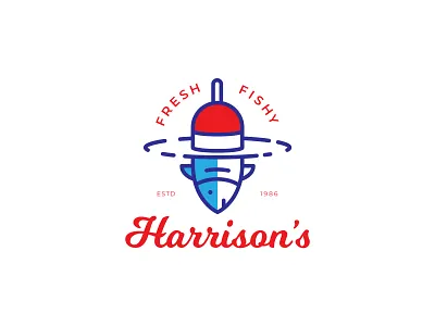 Fishing Company Logo Concept animal art brand branding design fishing fishing logo graphic graphic design icon identity illustration logo vector