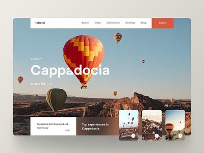 Tutravel Ux Design airballon landingdesign branding cappadocia uxdesign