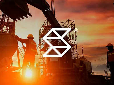 Space anagram brand branding construction construction logo constructions constructor illustration letter s logo logotipe orange peru s letter space