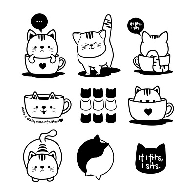 Gatos adobe animal art animal illustration cartoon illustration cats illustration illustrator kawaii vector vectorart