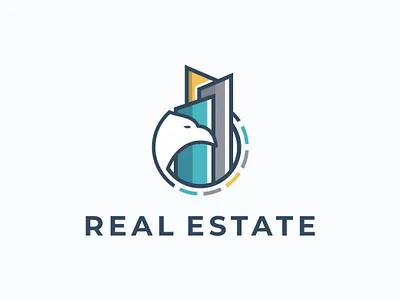 Real estate logotype vector template abstract animal background branding business concept design element emblem vector
