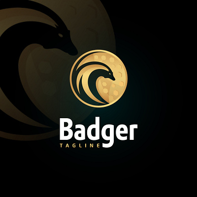 Badger abstract logo abstract animal art concept design element icon illustration logo vector