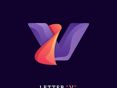 Letter V abstract art business concept design element icon illustration logo vector