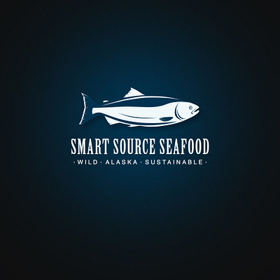 SmartSourceSeafood logo design identity design illustration logo vector