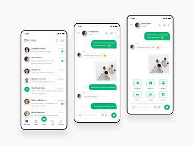 Chat App app attach camera chat chatting debut debuts image ios location messages mobile profile simple ui video video call