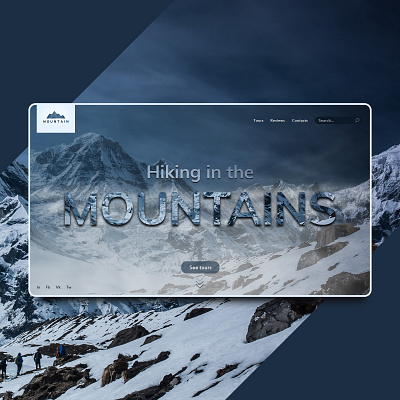 Mountain tour clean concept creative design mountain ui ux web webdesign website