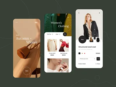 Clothes App app application catalogue cloth clothes concept design fashion flat minimal mobile product shop store stuff ui ux