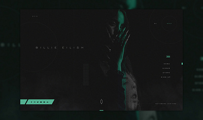 Billie Eilish art direction billie eilish design designer graphic landing page minimal ui ux web website