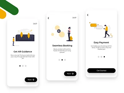 Yeti Airlines AR App Onboarding adobe xd adobexd airlines illustrations onboarding onboarding screens undraw