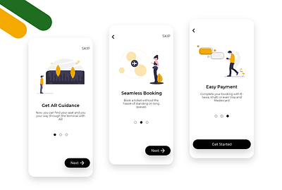 Yeti Airlines AR App Onboarding adobe xd adobexd airlines illustrations onboarding onboarding screens undraw