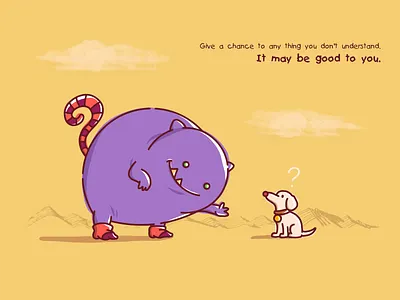 Friendly stranger art cartoon character concept draw flat funny illustration minimalism vector