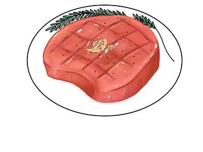 Wagyu Steak design digitalart digitalartist food icon illustration steak vector