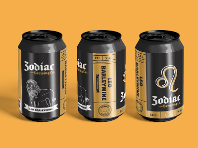 Zodiac Brewing Co. - Leo beer beer art beer branding beer can beer label branding design illustration label label design logo logo design packaging type vector