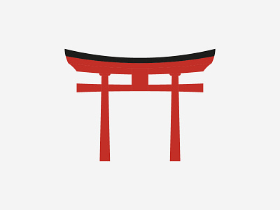 Japanese Arch branding design flat identity logo mark symbol
