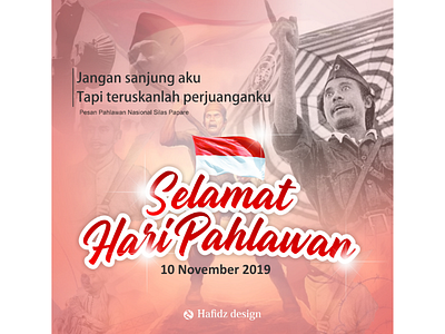 Selamat hari pahlawan poster design