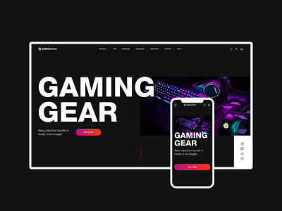 SteelSeries Online Store concept dark dark ui e commerce e commerce design e shop ecommerce entertainment game gaming headphones ios keyboard mice steelseries store ui webdesign