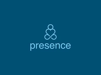 Presence brand branding clean design flat identity logo meditation mindfulness minimalist minimalist logo