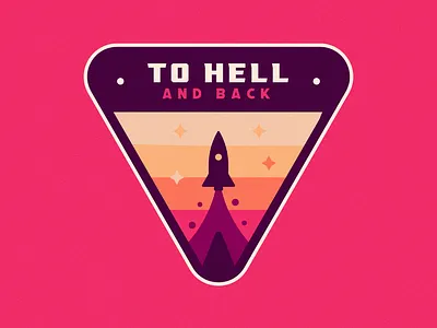 To Hell And Back badge branding esport esportlogo esports gamer illustration mascot mascot logo nasa planet rocket space vector