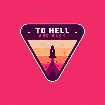 To Hell And Back badge branding esport esportlogo esports gamer illustration mascot mascot logo nasa planet rocket space vector