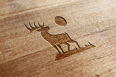 resurgent stag art brand branding design detailed digital flat illustration logo media modern stag vector wood work