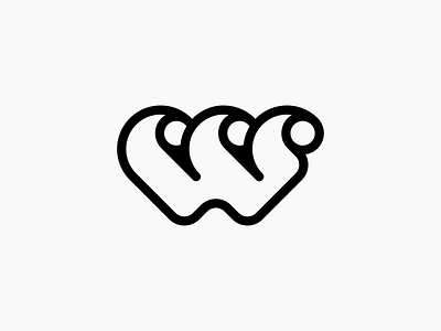 W for Waves branding icon letter letter w logo mark ocean sea water wave waves