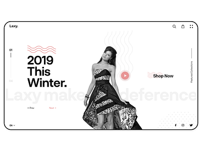 Laxy — fashion store brand branding fashion art fashion brand fashion design fashion designer fashion store landing page luxury luxury brand startup landing page typography ui ux website design