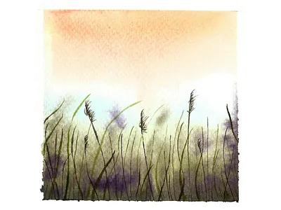 Watercolor meadow, painting from imagination aquarelle art delicate colors delicate painting freelance illustrator illustration art magdalena illustration magdalena żołnierowicz relaxing mood smoothe painting watercolor art