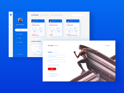 Cross Trainer - Personal Trainer Web App adobexd webapp uidesign uiux